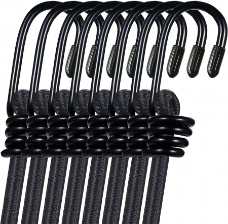 Coarda elastica pentru prindere, fixare, legare cu cleme-set 12 buc [2]