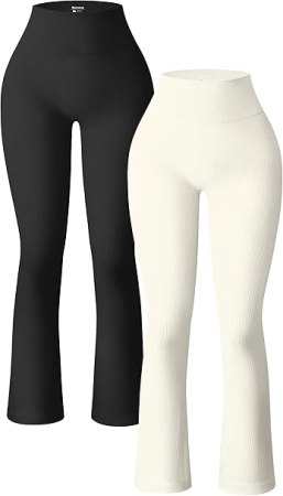 Pantaloni dama - Colanti elastici pentru femei, negri/alb XL, set 2 bucati