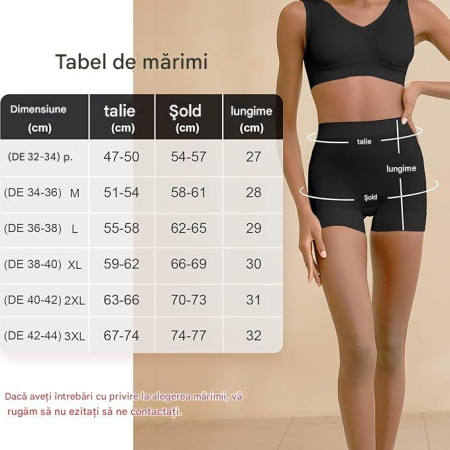 Colanti elastici scurti pentru sport femei, 4 bucati negri, L [4]