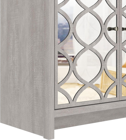 Comoda din MDF, 2 usi 2 rafturi interioare, 39,8 x 79,0 x 77,6 cm – Stejar gri prăfuit [5]