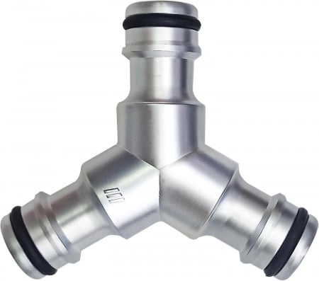 Accesorii irigare - Conector de furtun 1/2", piesa Y, conexiune colectiva cu 2 cai pentru utilizarea simultana a unei singure surse de apa, SET 2 buc