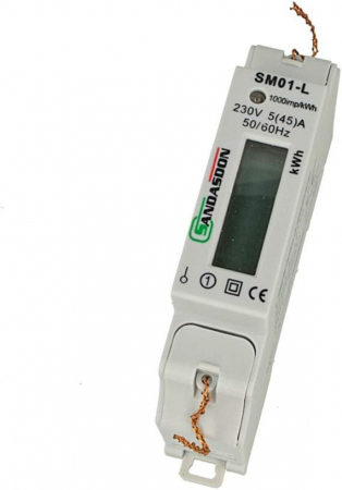 Contor electric monofazat 230V, energie de fază 1M pentru bar DIN [1]