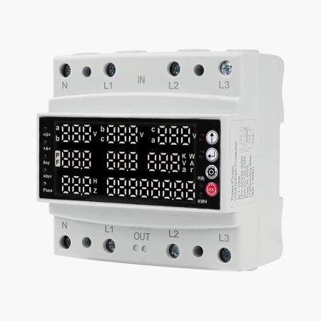 Contor electric trifazat cu afișaj LCD color, protecții multiple, montaj pe șină DIN [7]