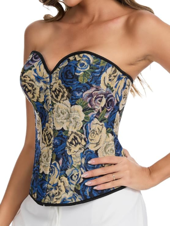 Corset Damă Overbust, cu Balene și Șiret Reglabil, Stil Vintage Renaissance, 2XL [1]