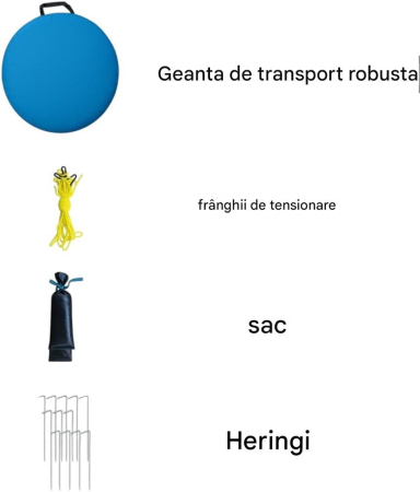 Cort pop-up cu deschidere automata pentru 2 persoane, tip cupola, cu  2 straturi, albastru [1]