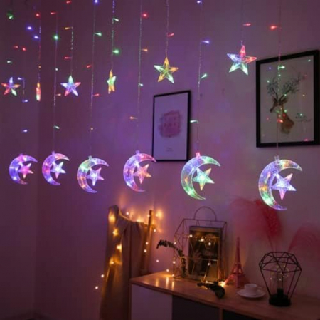 Cortina cu stele luminoase LED 150 bucati, 250 cm [5]