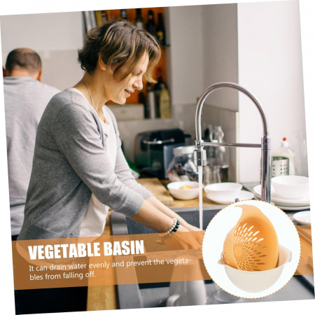 Bol 22 cm cu strecuratoare detasabila pentru spalat fructe si legume [4]