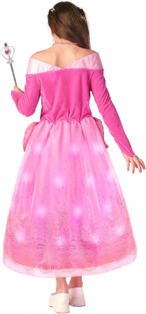 Costum carnaval cu leduri printesa Roz 3-4 ANI [2]