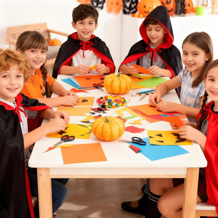 Pelerina reversibila cu gluga pentru carnaval, rosu/negru 90 cm [7]