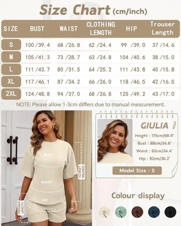 Costum crem casual pentru femei, ideal iesiri de vara, 2 piese L [3]
