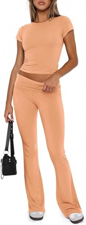 COSTUME 2 PIESE - Costum casual pentru femei, ideal iesiri sau antrenamente, 2 piese crem XS