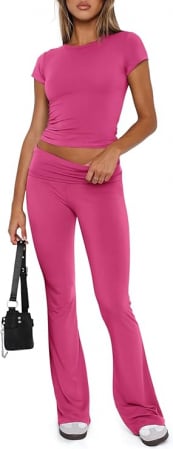 COSTUME 2 PIESE - Costum casual pentru femei, ideal iesiri sau antrenamente, 2 piese Roz XL