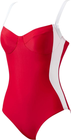 Costum de baie dintr-o bucata pentru femei, rosu/alb M [1]