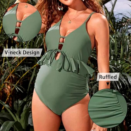 Costum de baie dintr-o bucata pentru femei insarcinate, verde, marimea XL [1]