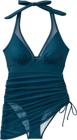 Costum de baie dintr-o bucata pentru femei, albastru 2XL [6]