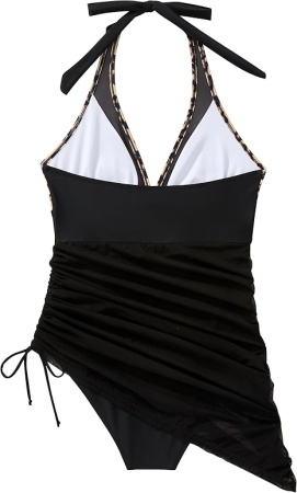 Costum de baie dintr-o bucata pentru femei, negru/crem M [5]