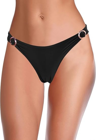 Slip de baie negru pentru femei, elastic, uscare rapida, S [3]