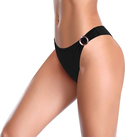 Slip de baie negru pentru femei, elastic, uscare rapida, S [4]