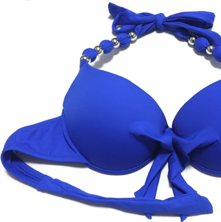 Costum de baie femei din 2 piese ajustabile albastru M [4]
