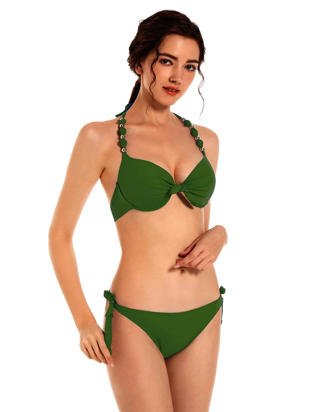 COSTUME BAIE FEMEI - Costum de baie femei din 2 piese verde L