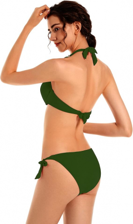 Costum de baie femei din 2 piese verde L [2]