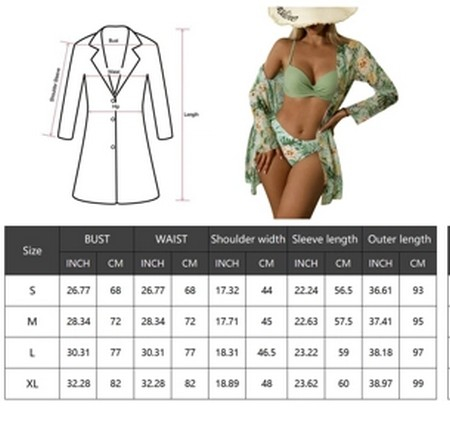 Costum de baie femei din 2 piese roz S cu bluza subtire roz cu flori [1]