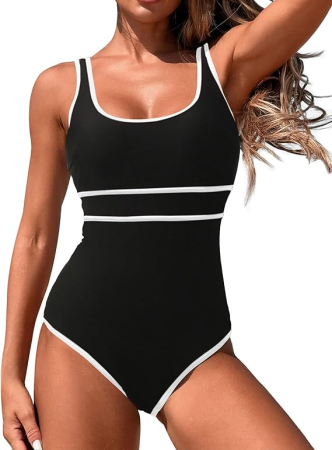 COSTUME BAIE FEMEI - Costum de baie femei dintr-o bucata, cu control al abdomenului,  negru L