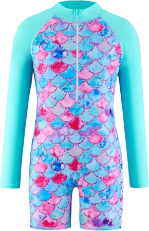 IMBRACAMINTE - Costum de baie fete dintr-o bucata, maneci lungi, protectie UV, 130