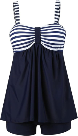 Costum de baie femei din bucati, cu fusta si pantaloni, L (40) [1]