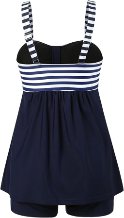 Costum de baie femei din bucati, cu fusta si pantaloni, L (40) [2]