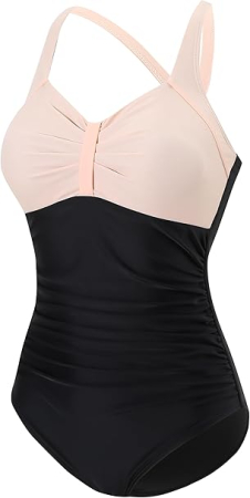 Costum de baie femei dintr-o bucata, elastic, cu uscare rapida, control abdomen 2XL [2]