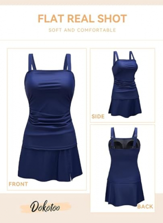 Costum de baie femei din 2 bucati, Albastru XL [3]