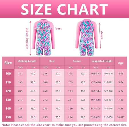 Costum de baie fete dintr-o bucata, maneci lungi, protectie UV, 150 roz [3]