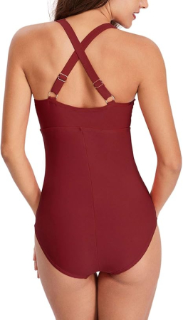 Costum de baie pentru femei, visiniu M [3]