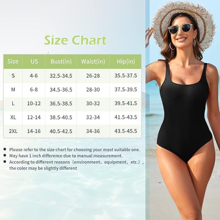 Costum de baie pentru femei, control al abdomenului, albastru,  2XL [6]