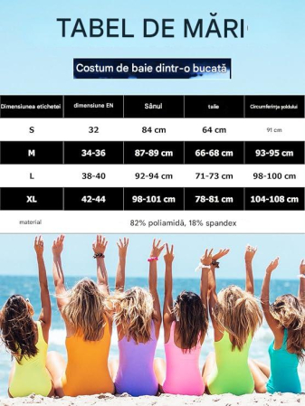 Costum de baie pentru femei, albastru S [6]