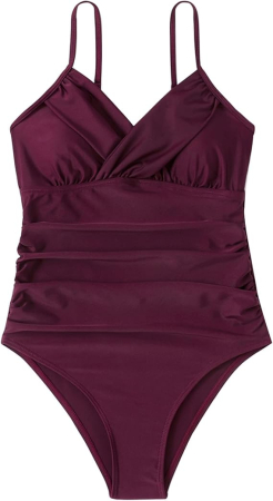 Costum de baie pentru femei, visiniu XL [2]