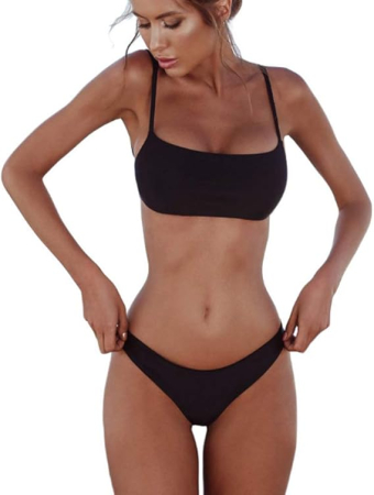 COSTUME BAIE FEMEI - Costum de baie din 2 bucati pentru femei, Negru M