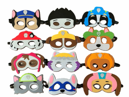 COSTUME COPII - Set de 12 masti pentru copii, personaje din desene animate-Patrula catelusilor