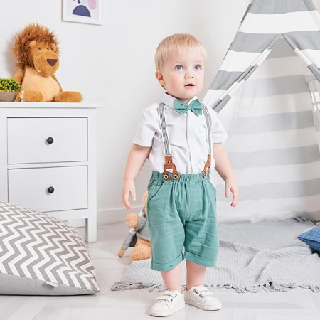 Costum lejer pentru baieti, ideal evenimente, 2 piese, 1-2 ani, 90 cm [5]