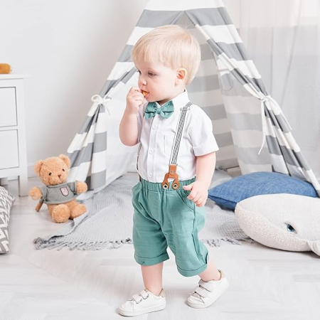 Costum lejer pentru baieti, ideal evenimente, 2 piese, 1-2 ani, 90 cm [3]