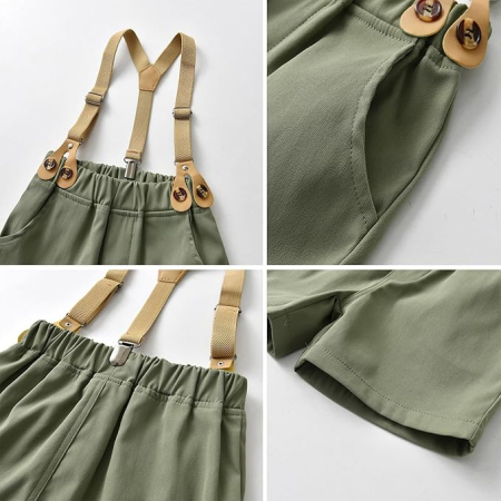 Costum lejer pentru baieti, ideal evenimente, 2 piese, 3-4 ani, 110 cm, verde [5]