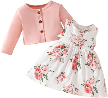 Compleuri copii - Costum lejer pentru fetite, ideal evenimente, 2 piese, 12-18 luni, 86 cm