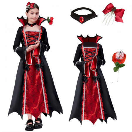 COSTUME COPII - Costum de carnaval printesa vampir 4-6ani