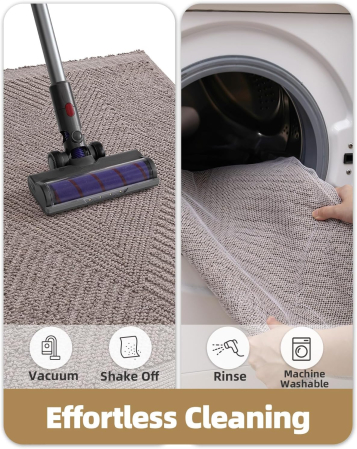 Covoraș aspru de intrare, anti-alunecare, herringbone – Taupe 60x90cm [7]