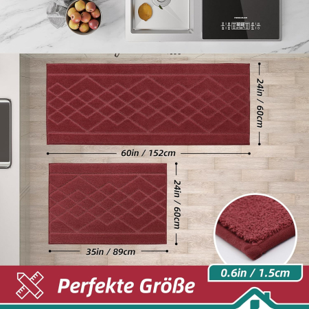 Covorașe de Bucătărie, Antiderapante, Absorbante, Moi set 2 buc,50X76cm + 50X122cm [2]