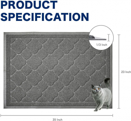 Covoras asternut pentru pisici, antiderapant, rezistent la urina, lavabil 60x90 cm [1]