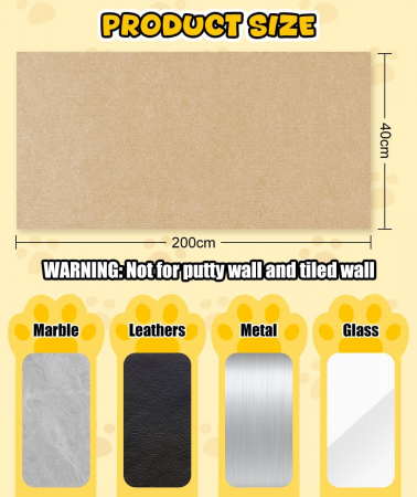 Covoras autoadeziv pentru zgârieturi pisici 200cm x 40cm [1]