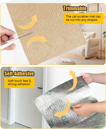 Covoras autoadeziv pentru zgârieturi pisici 200cm x 40cm [2]