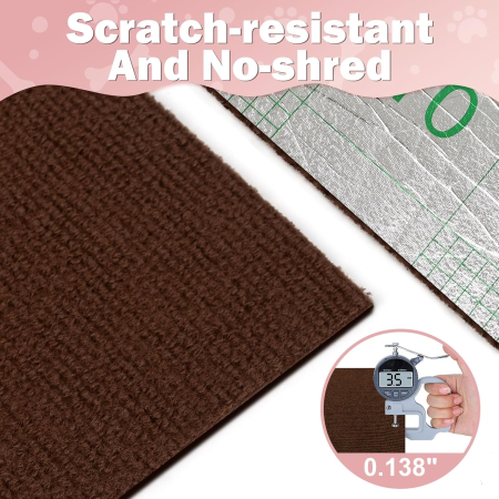 Covoras autoadeziv pentru zgârieturi pisici 60x40 cm, maro [5]